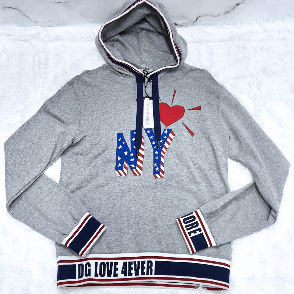 Dolce & Gabbana Mens 'Love NY' Hoodie Gray || NWT